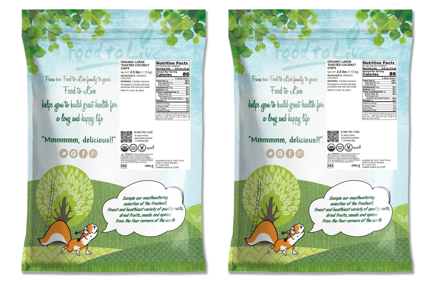 Food To Live Organic Toasted Coconut Chips, 5 Pounds - Non-Gmo, Desiccated Coconut Flakes, Unsweetened, Unsulfured, Vegan, Bulk.