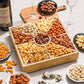 Gourmet Mixed Nuts Gift Basket In Sleek Bamboo Wood Reusable Platter | Xl 2 Lb Platter Includes 9 Assortments Of Enhanced Nuts, Kosher