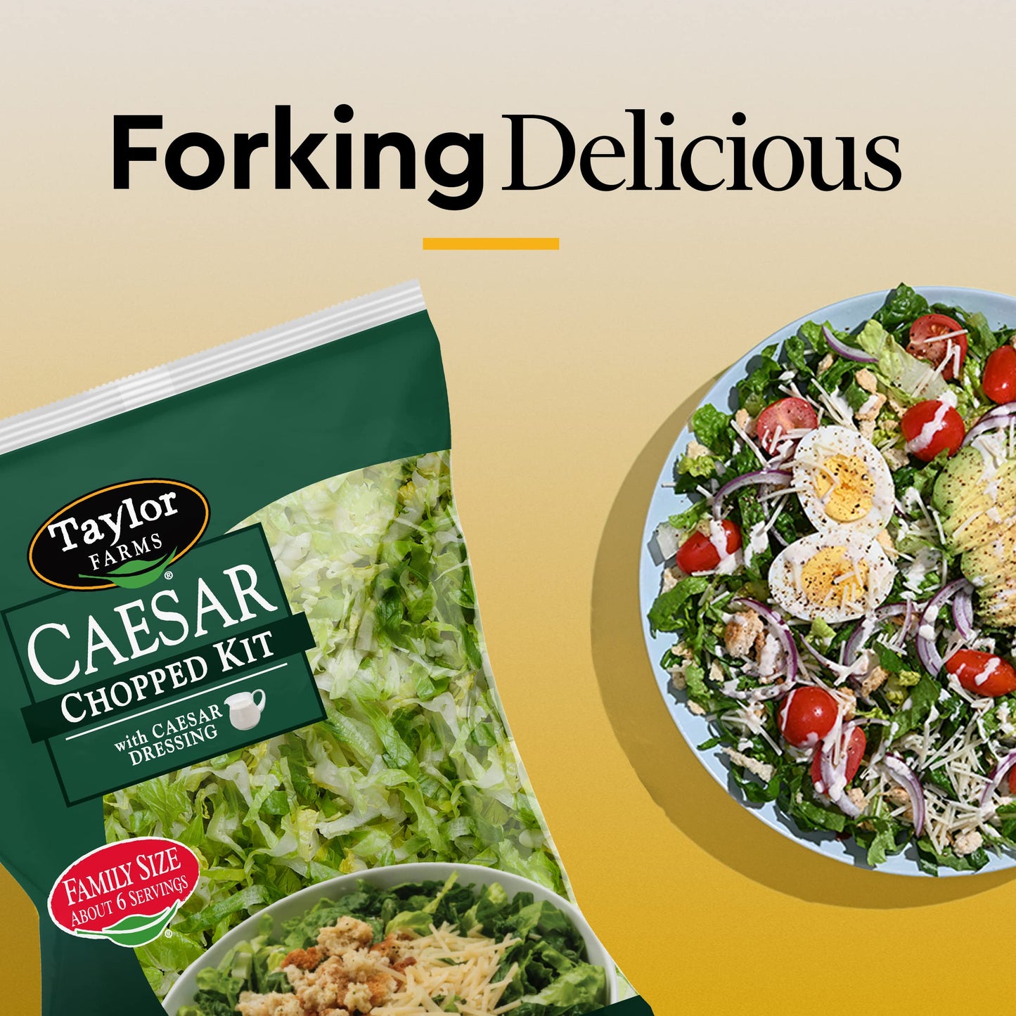Taylor Farms Caesar Family Size Chopped Kit