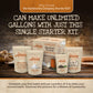 Kombucha Home Brewing Starter Kit | 5-Inch Large Scoby Kombucha Starter Kit | Complete Kit Includes What You Need w/ 16 oz Starter Tea  Brewing Jar & Brewing Supplies | Brew Unlimited Kombucha