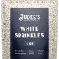 Judees White Sprinkles - Gluten-Free, Nut-Free, 4 oz - Perfect for Baking and Decoration