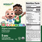 Cocomelon Sprout Organic Baby Food, Toddler Snacks, Bananas, Peas And Carrots Snack Bar (6 Pack)