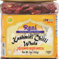 Rani Kashmiri Chilli Whole Stemless (Deggi Mirch, Low Heat) 5Oz (141G) Pet Jar ~ Natural | Salt-Free | Vegan | No Colors | Gluten Friendly | Non-Gmo | Kosher | Indian Origin