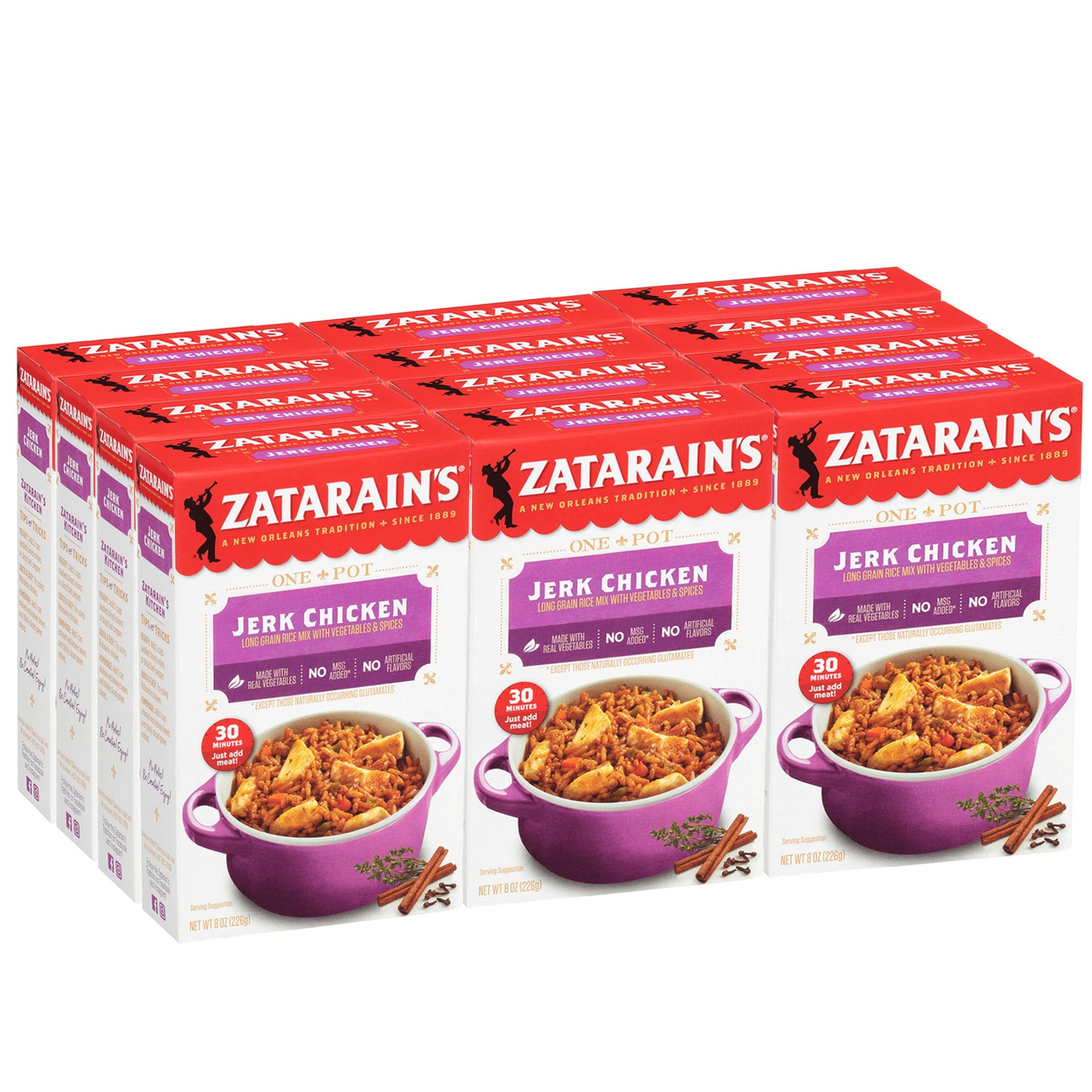 Zatarain s Jerk Chicken Rice, 8 oz (Pack of 12)