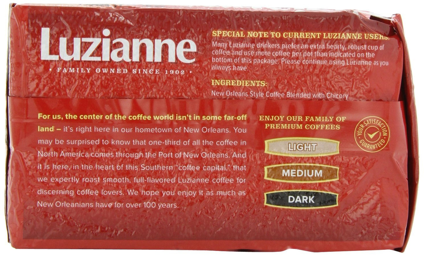 Luzianne Coffee & Chicory Medium Roast Ground Coffee, 13oz Bag (Pack of 1)