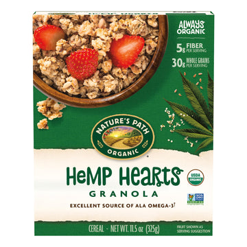 Nature'S Path Organic Hemp Hearts Granola, 11.5 Oz (Pack Of 1), Non-Gmo