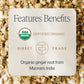 Rishi Tea Ginger Herbal Tea - Organic, Caffeine Free, Loose Leaf - 16 Ounces, 56+ Servings