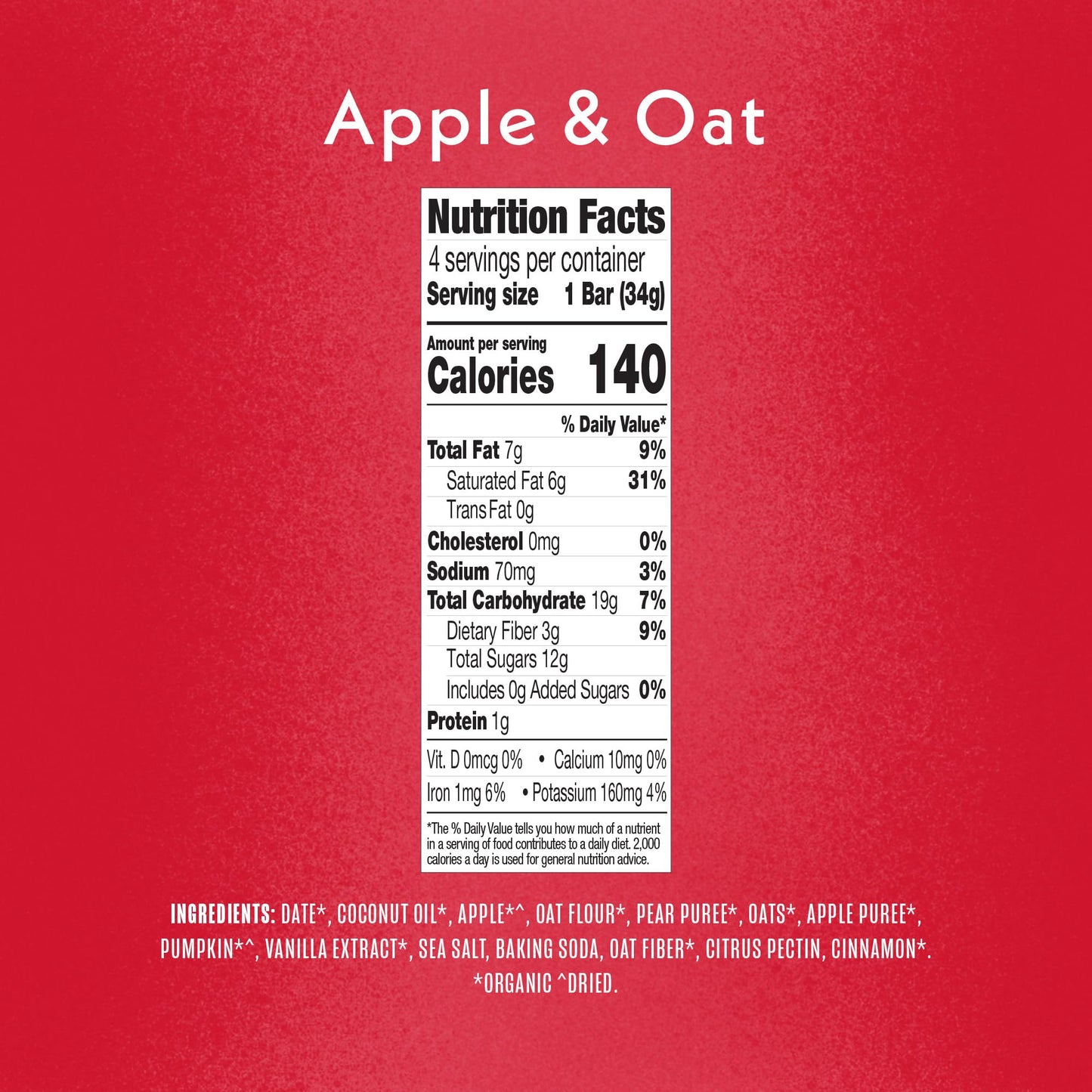 Once Upon A Farm Soft-Baked Bars, Apple & Oat, Kosher, USDA Certified Organic, Non-GMO, 4 Count, 4.8 Ounce (Pack of 8)