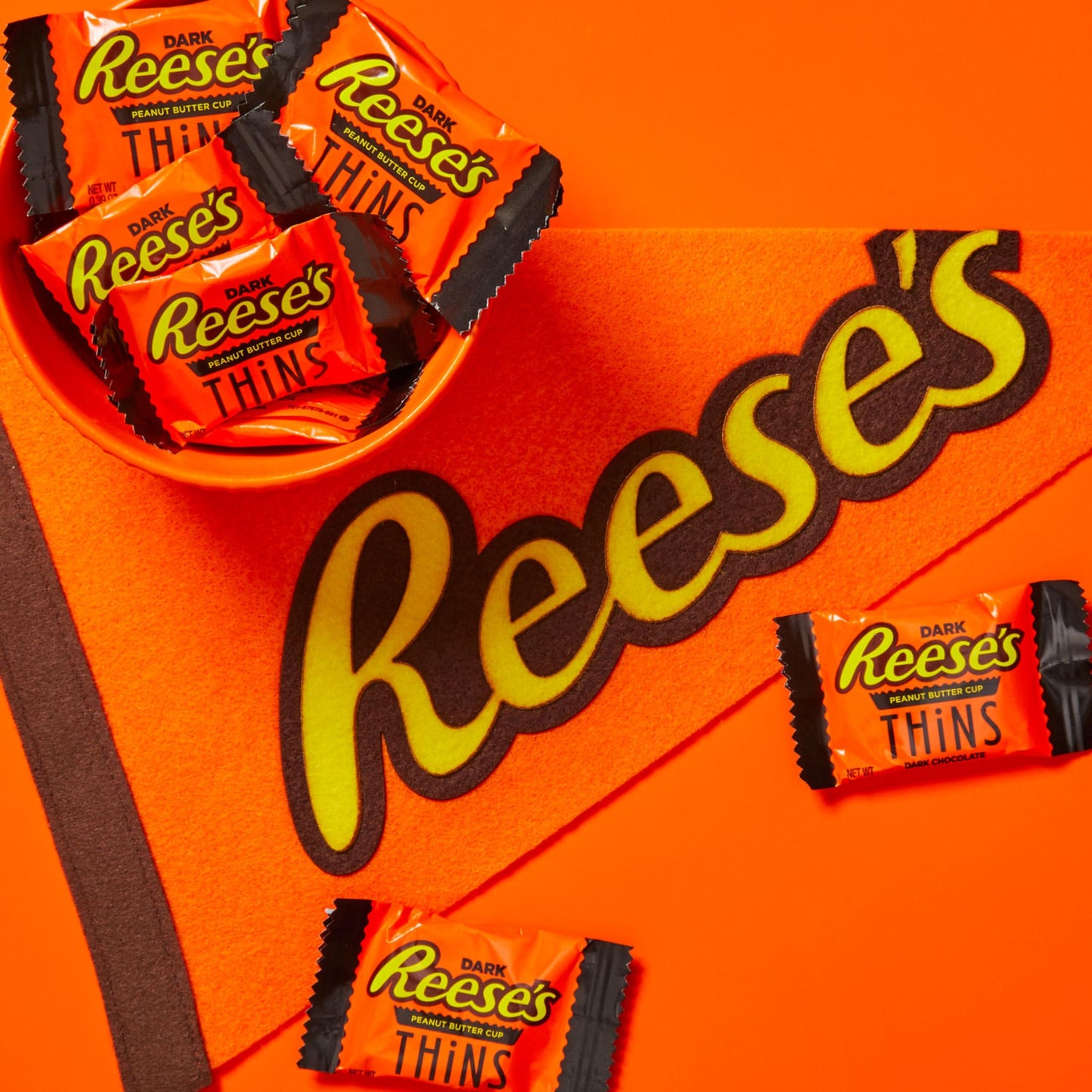 REESES THiNS Dark Chocolate Peanut Butter Cups, Candy Share Pack, 7.37 oz