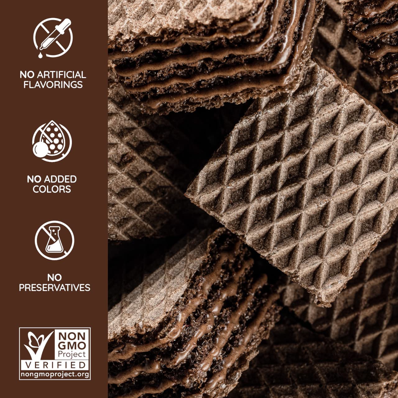 Loacker Quadratini Premium Double Choc Wafer Cookies, 250G/8.82Oz (14305)