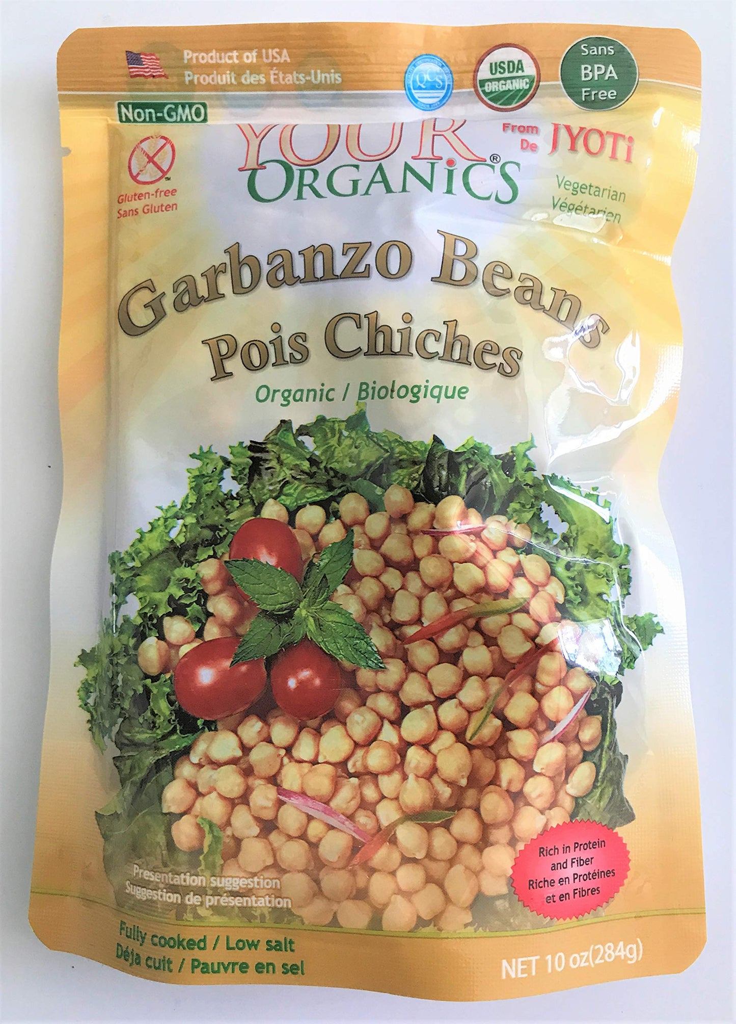 Jyoti Natural Foods Organic Garbanzo Beans, 10 Oz