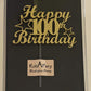 100 Birthday Cake Topper Gold Glitter, Party Decoration Ideas, Premium Quality, Sturdy Doubled Sided Glitter, Acrylic Stick. Mad