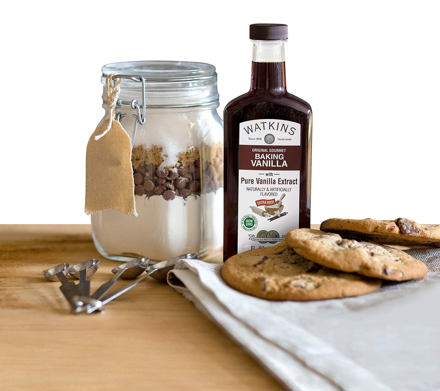Watkins All Natural Original Gourmet Baking Vanilla, With Pure Vanilla Extract, 8 Fl Oz (Pack Of 6)