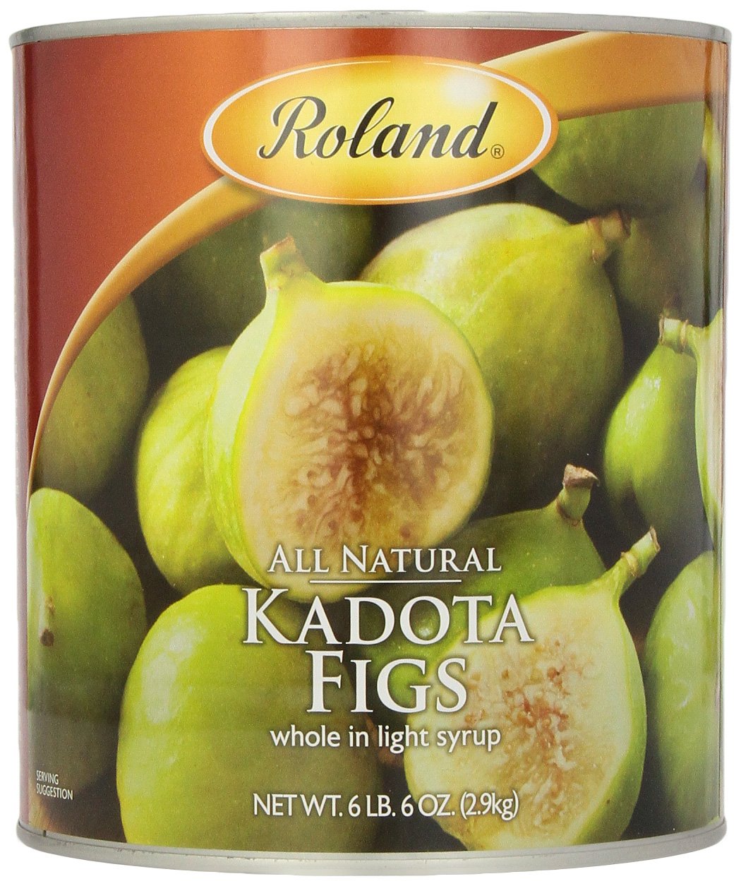 Roland Foods Kadota Figs in Light Syrup - 6.83 Pound Can, Specialty Imported Food, Sweet and Delicious Snack