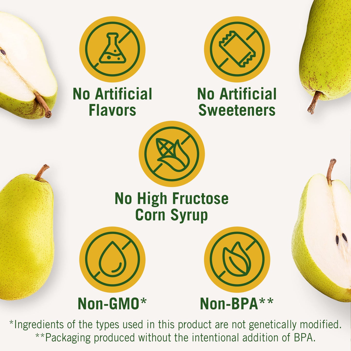 Del Monte Diced Pears In 100% Juice Fruit Cup Snacks, 4 Count - Pack Of 6