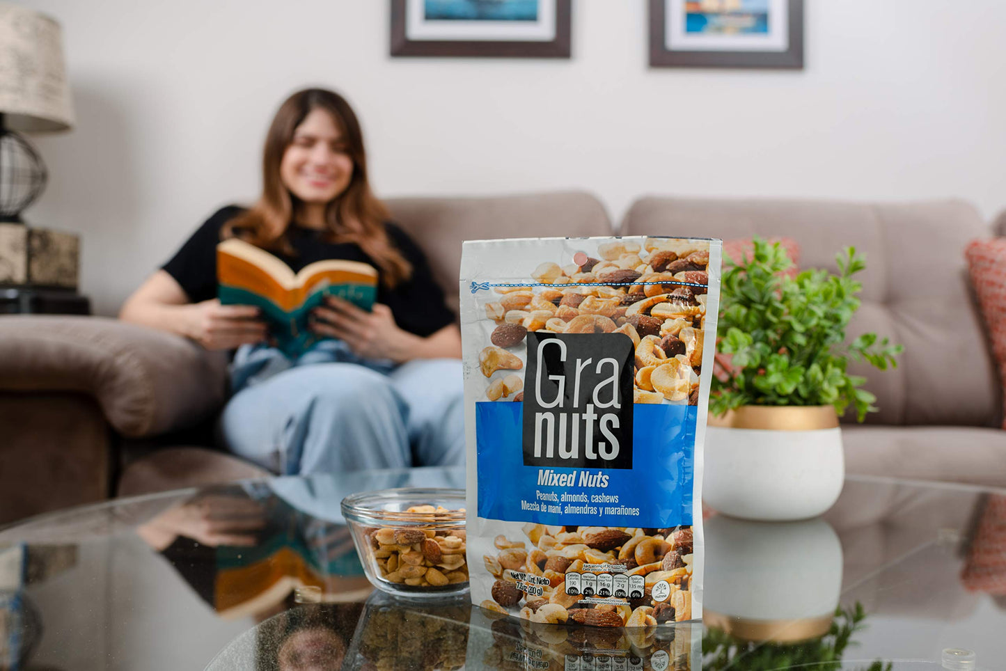 Granuts Mixed Nuts Family Pack | Almonds, Peanuts & Cashews | Crunchy + Soft Textures | 7.05 Oz (Pack Of 1)