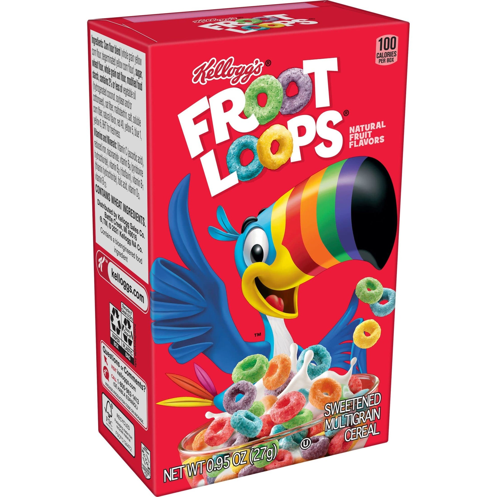 Froot Loops Breakfast Cereal, Original, 0.95oz, Pack of 70, Model 3800021973