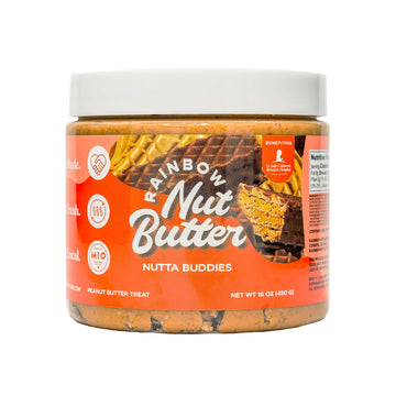 Rainbow Nut Butter, Nutta Buddies Peanut Butter, Spread, Treat, Snack, Dessert, High Protein Flavored Nut Butter, (16 oz Jar).