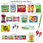 Foxy Fane 99-Count Holiday Candy Gift Box & Care Package - Variety Pack Of 99 Delicious Treats