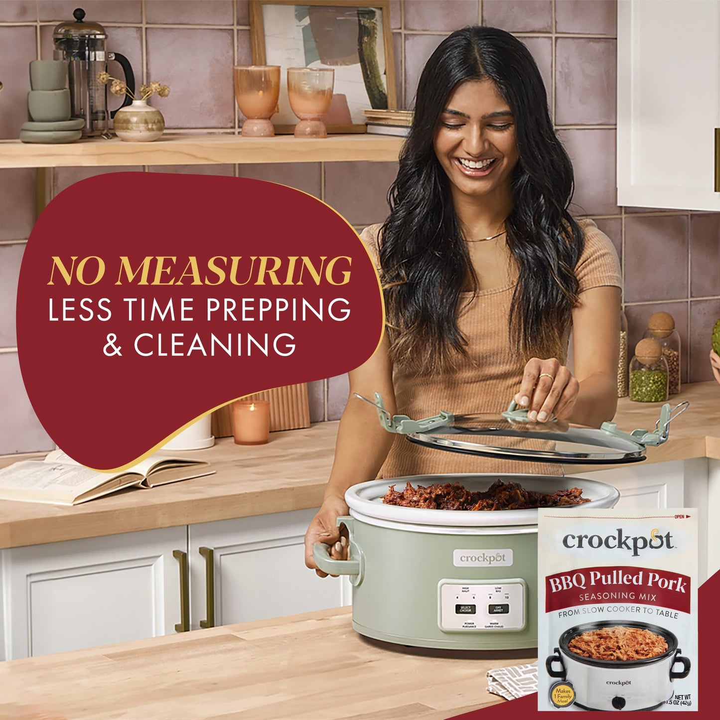 Crock-Pot BBQ Pulled Pork Seasoning Mix, 1.5 Ounce, Pack of 12, Model 7551403