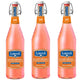 Lorina Sparkling Soda Water Blood Orange Flavor, Prestige Collection (25.4oz, 3-Pack) Naturally Flavored Carbonated Soda Water, 