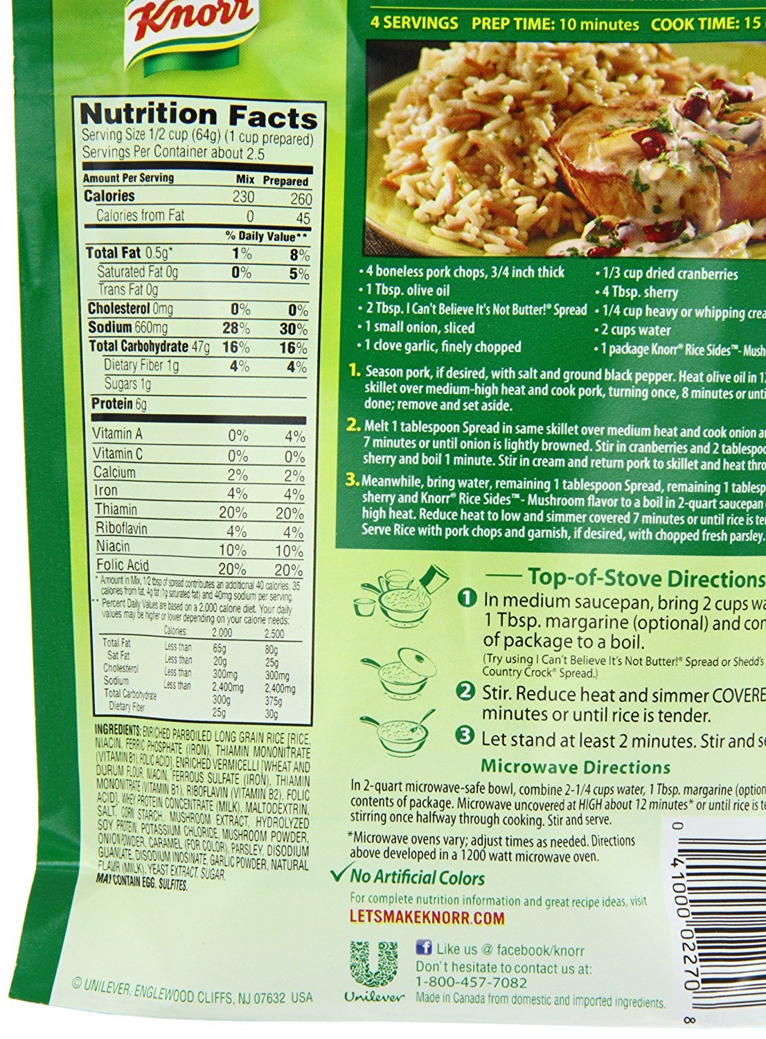 Knorr Rice Sides Dish, Mushroom, 5.5 oz