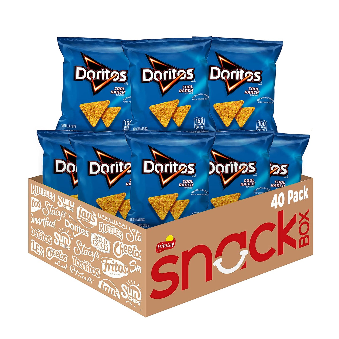 Doritos Cool Ranch Flavored Tortilla Chips, 1 Ounce (Pack Of 40)
