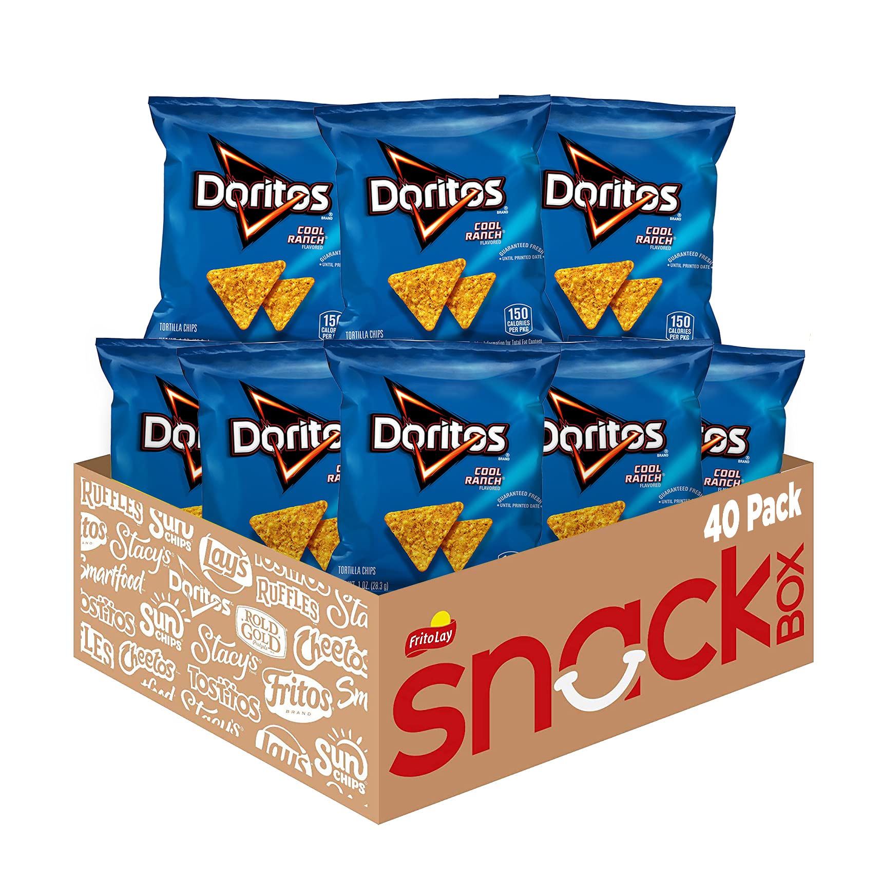Doritos Cool Ranch Flavored Tortilla Chips, 1 Ounce (Pack Of 40)