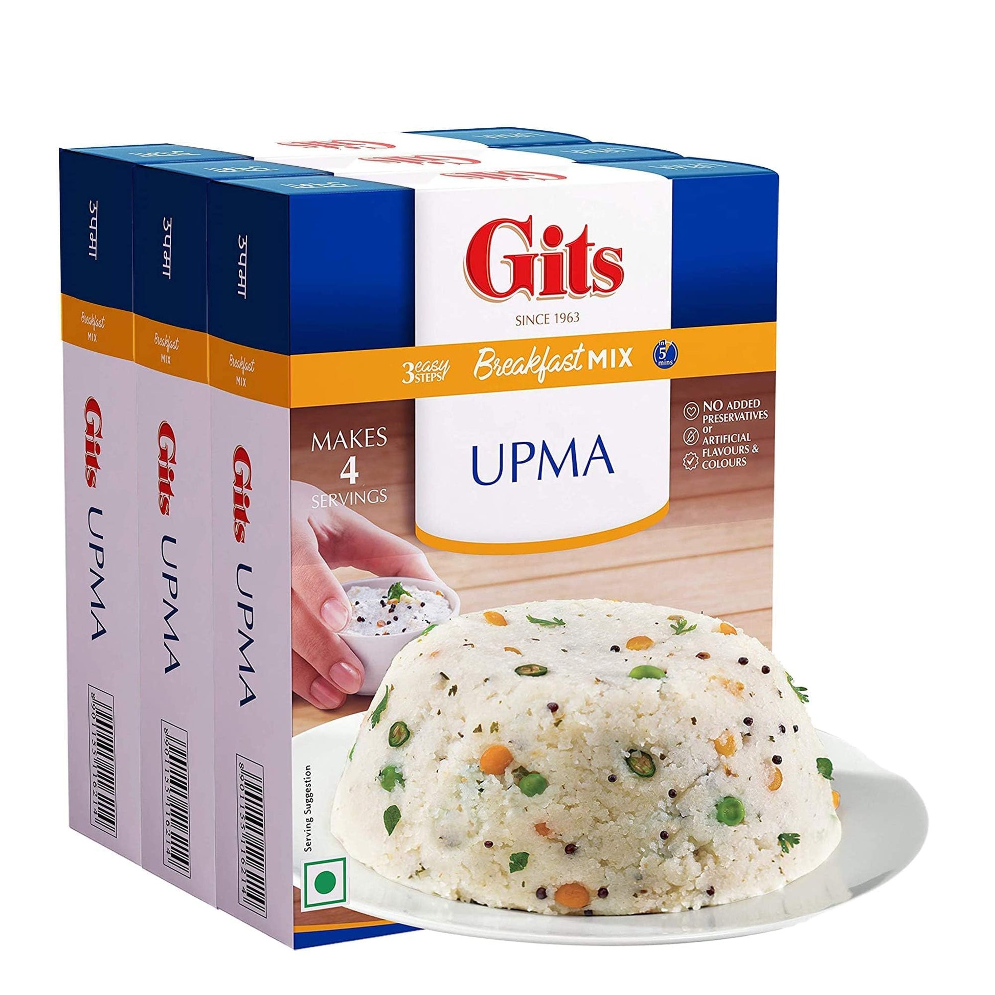 Comlinks LLC Gits Instant Mix - Ready to Cook Indian Meal, Pack of 3 x 200gm, 100% Vegetarian, No Artificial Colors or Flavors
