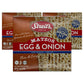 Streits Egg & Onion Matzo - Thin & Crispy, Low Sodium, Low Fat, Family Owned, Kosher Certified, Pair with Soups, Spreads & Sala