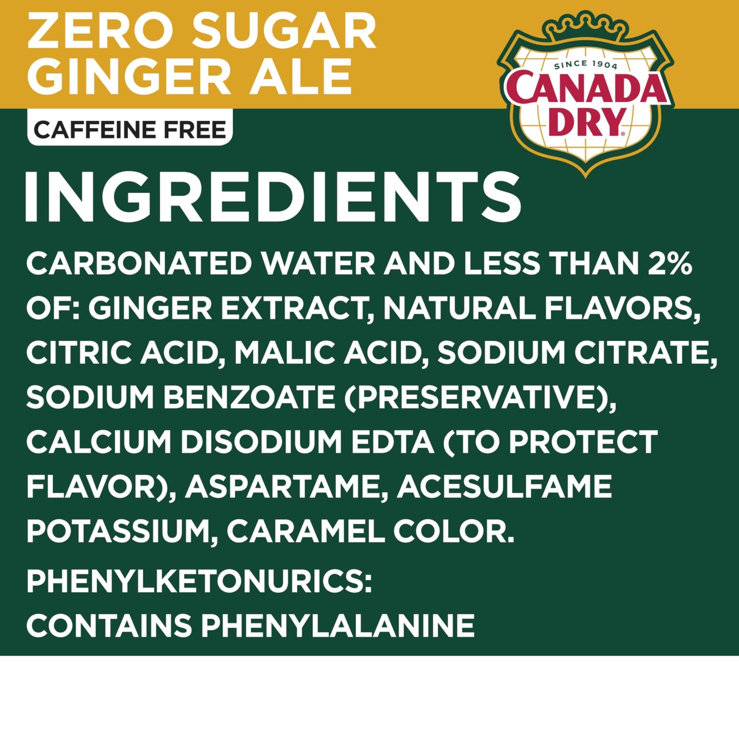 Diet Canada Dry Ginger Ale Soda  7.5 Fl Oz Cans  6 Pack