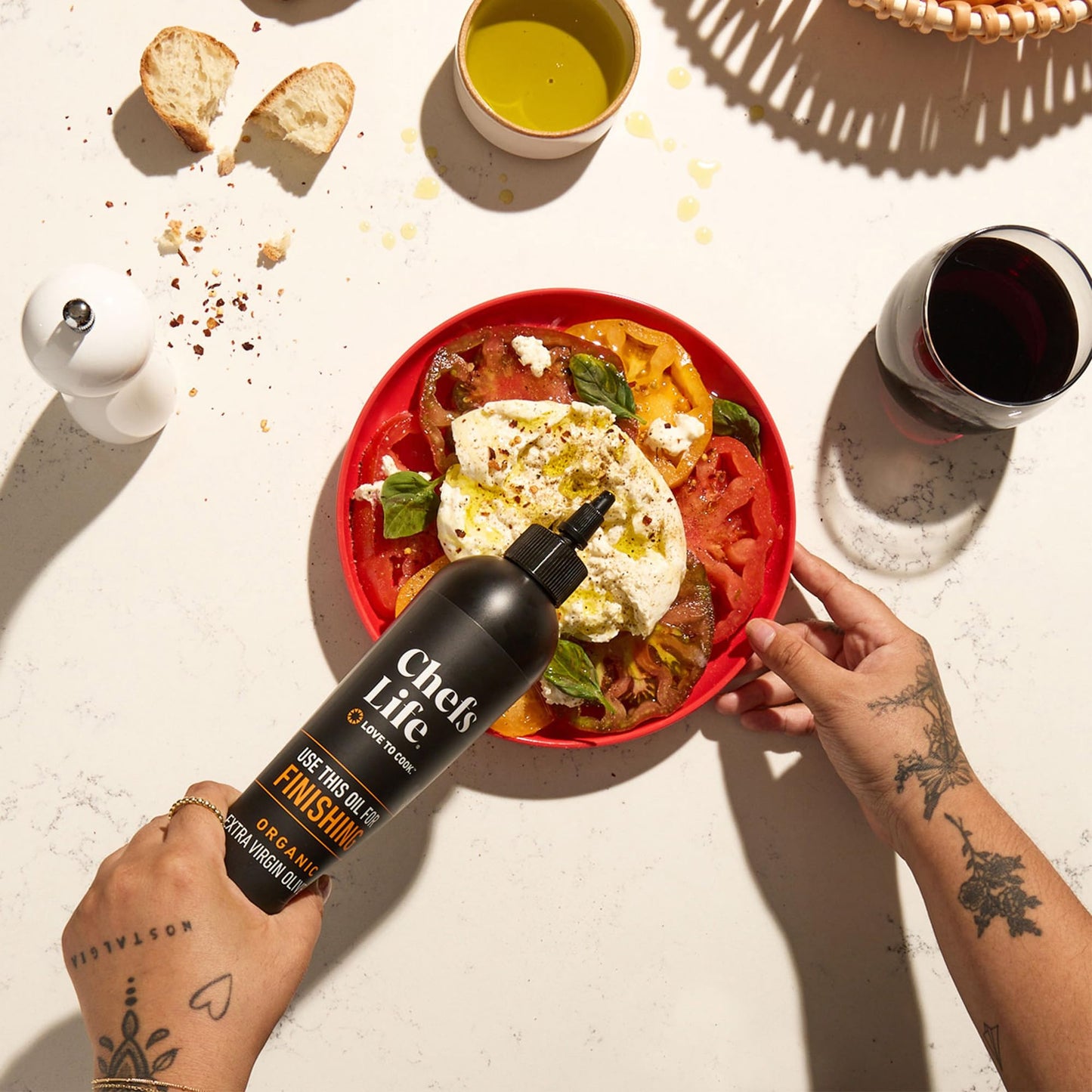 Chefs Life Organic Finishing Oil - 100% Extra Virgin Olive Oil, Organic Olive Oil, Evoo, Perfect For Dressing, Pure, Single Origin, Non Gmo - 16.9 Fl Oz Squeezable Bottle (1 Pack)
