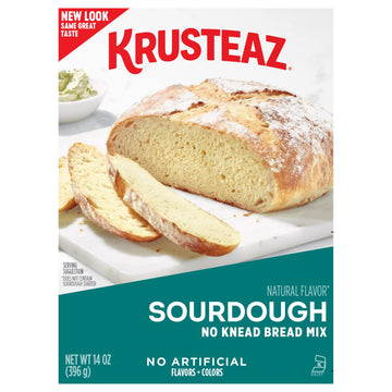 Krusteaz Sourdough Bread Mix, No Knead and Easy To Make, 14-ounce Boxes (Pack of 12)