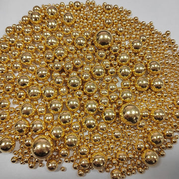 Eastron Edible Gold Pearl Sugar Sprinkles Candy Mixing Size Baking Cake Decorations Cupcake Toppers Cookie Decorating Celebratio