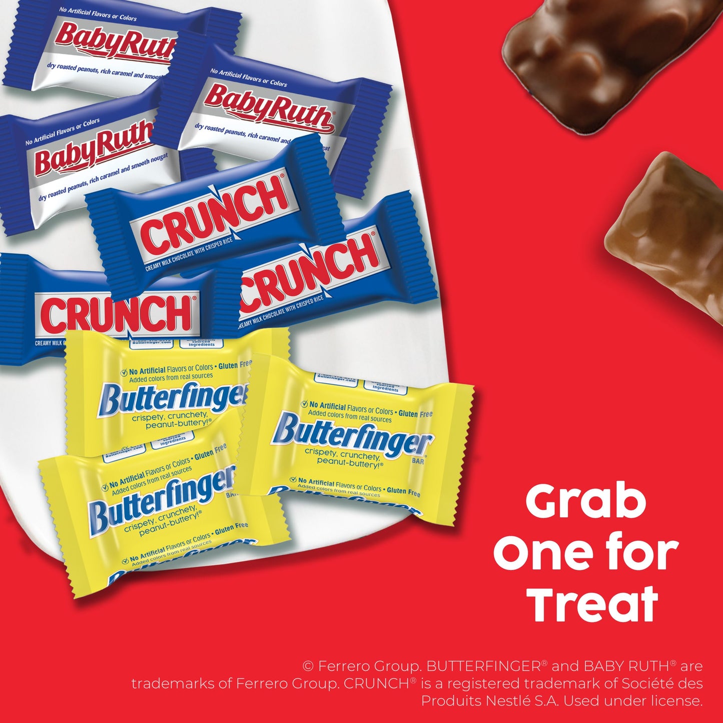 Butterfinger, CRUNCH and Baby Ruth Minis, Assorted Candy Bars, Great for Gifting and Sharing, Bulk Variety Pack, 9.5 oz