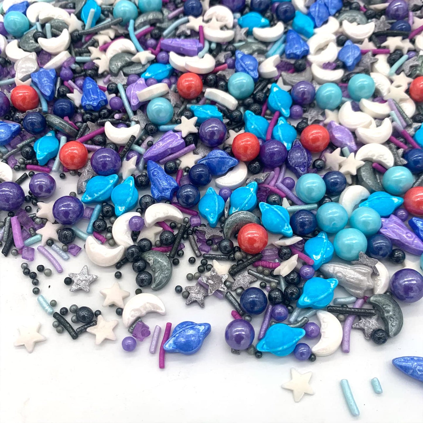 Galaxy Stars Universe Sugar Sprinkles Edible Cake Cookie Cupcake Icecream Donut Decoration Cake Topper 3.4Oz