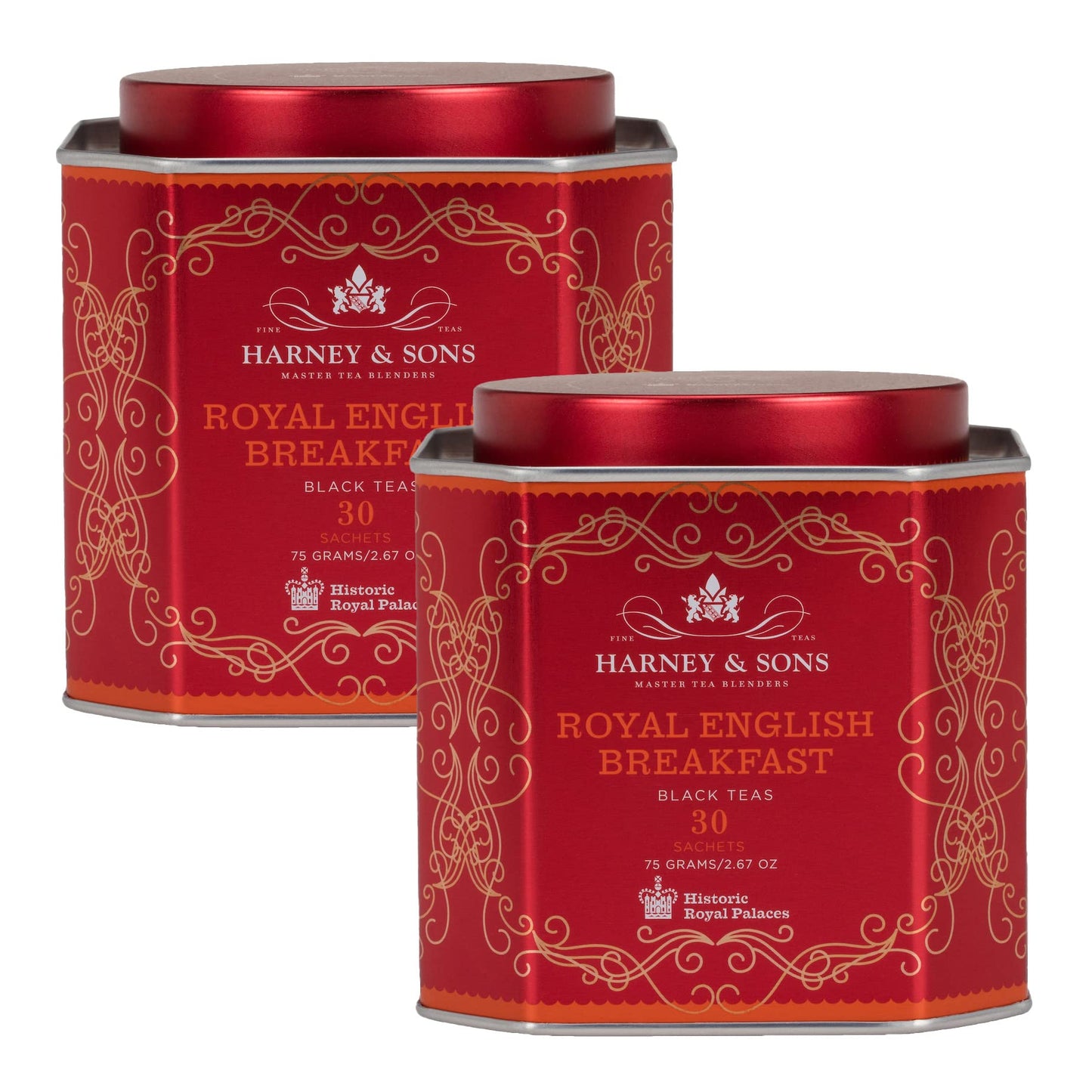 Harney & Sons Royal English Breakfast Black Tea Sachets - 30 Count (Pack of 2)
