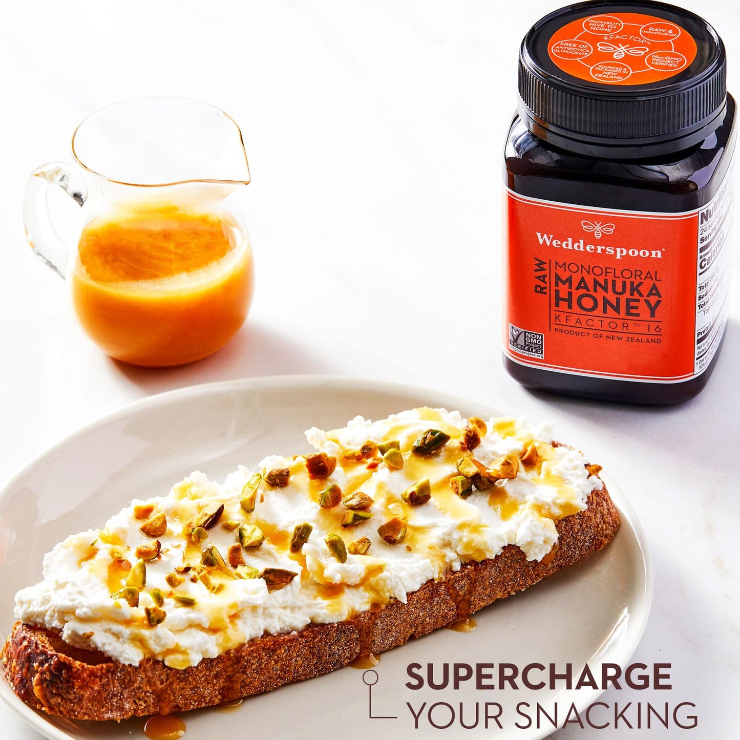 Wedderspoon Raw Premium Manuka Honey, Kfactor 16, 35.2 Oz, Unpasteurized, Genuine New Zealand Honey, Traceable From Our Hives To
