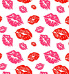 Red & Pink Lipstick Kiss Lips Pattern On Edible Image Chocolate Transfer Sheet. Apply To Your Custom Chocolate Treats