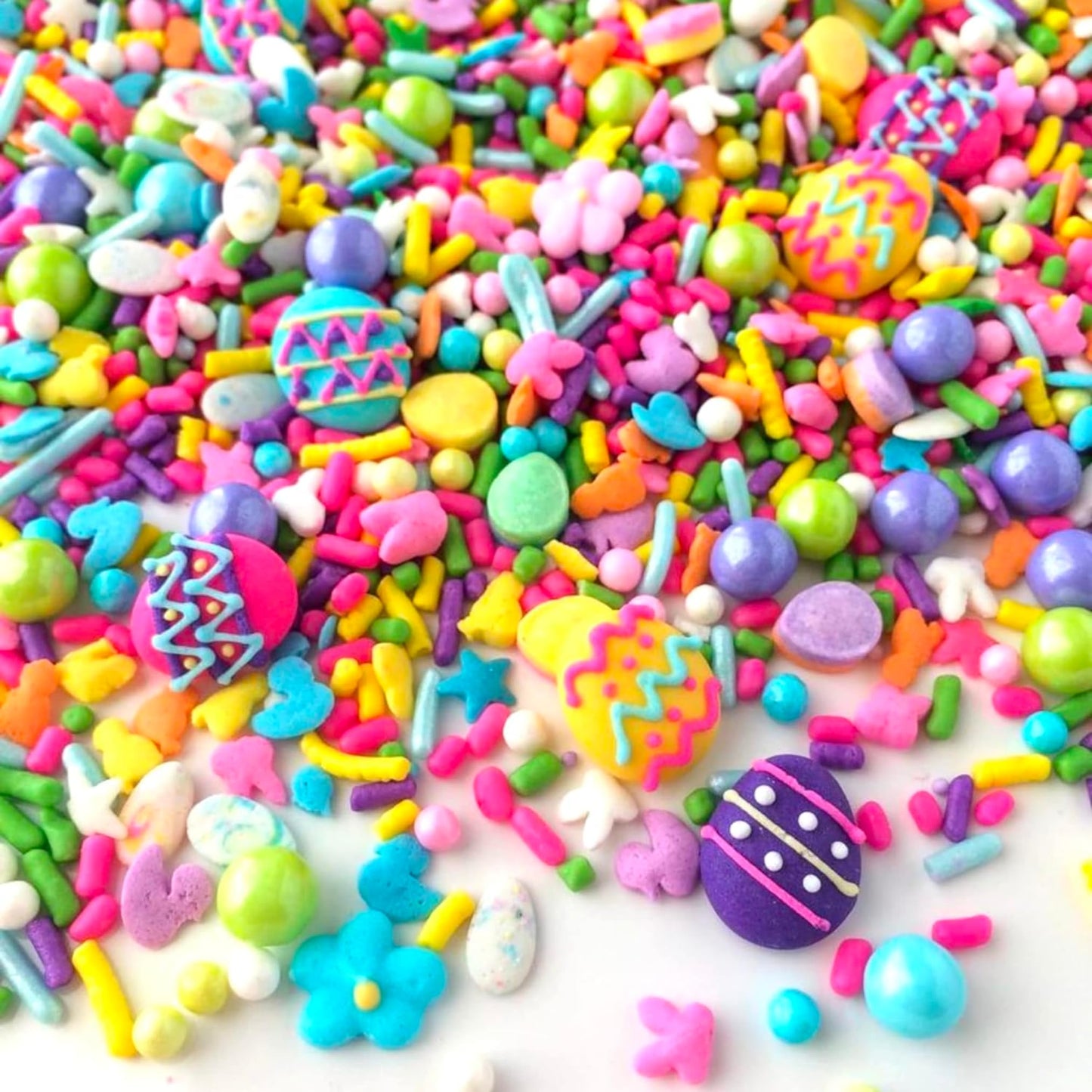 Easter Egg Sprinkle Mix | Spring Pastel Edible Decorations | Bulk | Simply Sucre (16 oz Jar)
