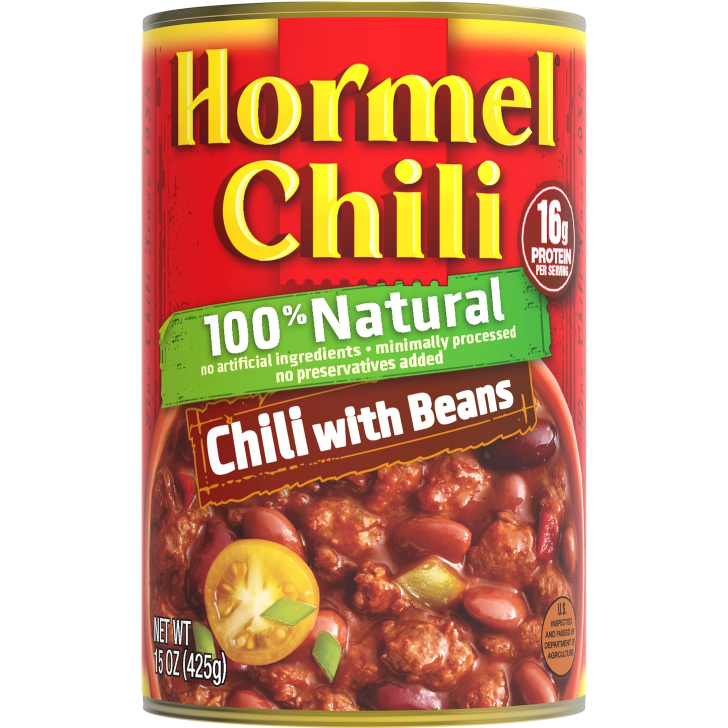Hormel Chili Natural with Beans, 15 Ounce, Pack of 12