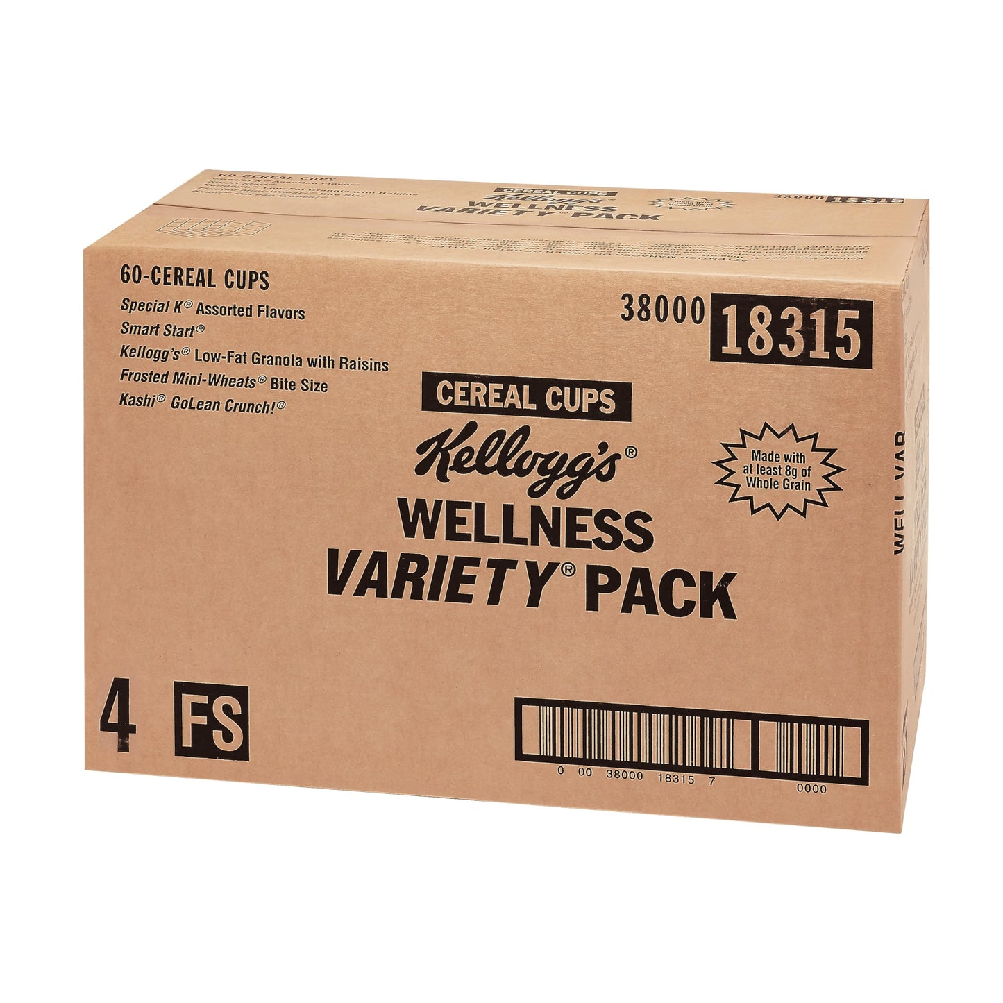 Kelloggs Wellness Assorted Pack Cereal -- 60 per case.