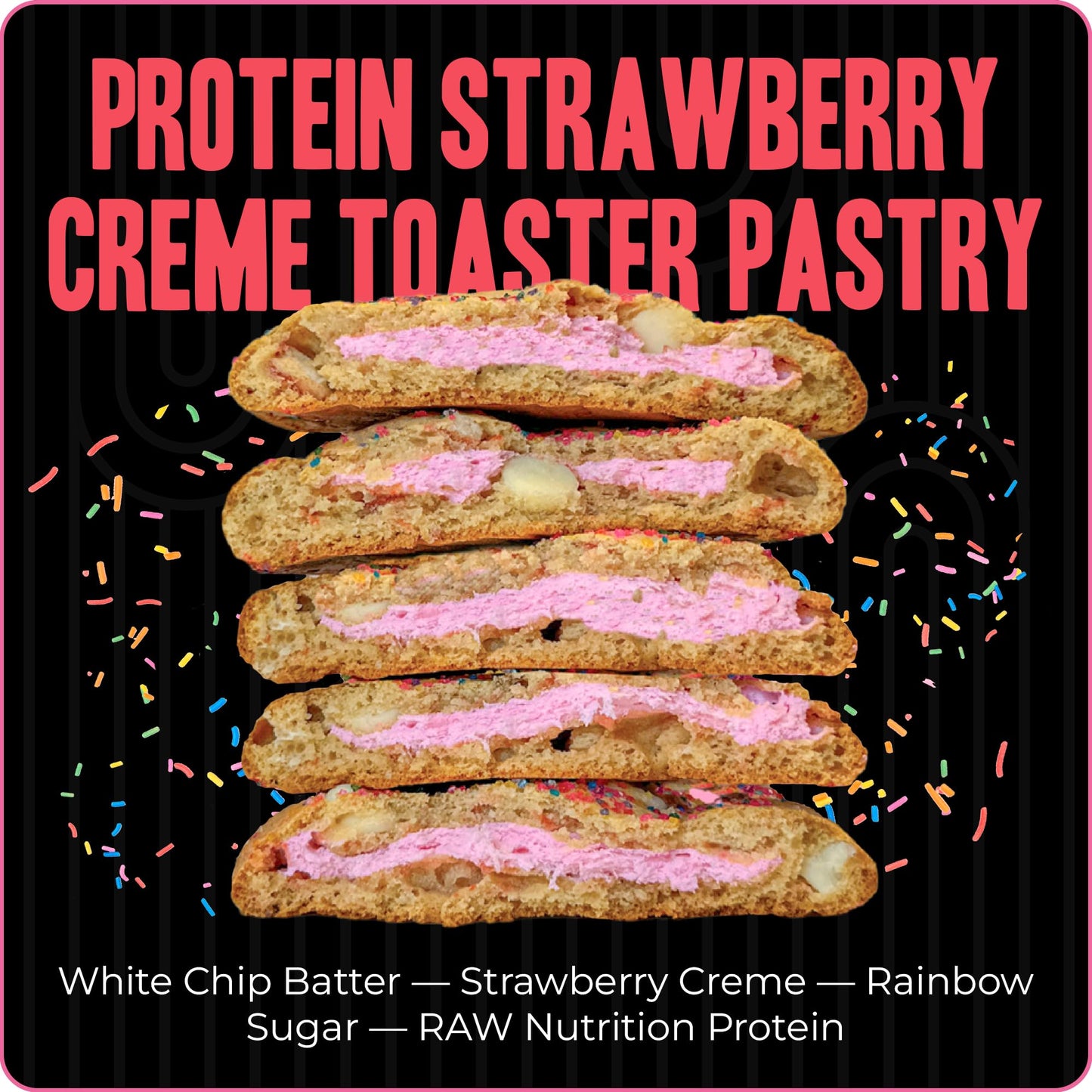 My Cookie Dealer Protein Cookies, Strawberry Creme, 15g Protein, 2.2oz, Pack of 12, Individually Wrapped Snacks