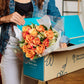 Benchmark Bouquets - Dazzling Roses & Alstroemeria (Glass Vase Included) - Fresh Flowers For Delivery - Gift For Graduation, Bir