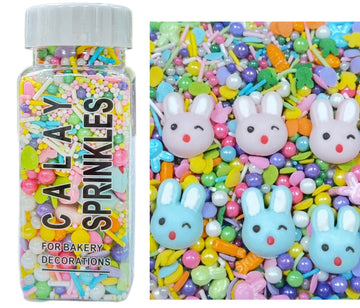 Gevog 1 Bottle Rabit Sprinkles Sprinkles Easter Cake Decorations and Cupcake Topper Decorations Birthday Party Baking Cupcake Co