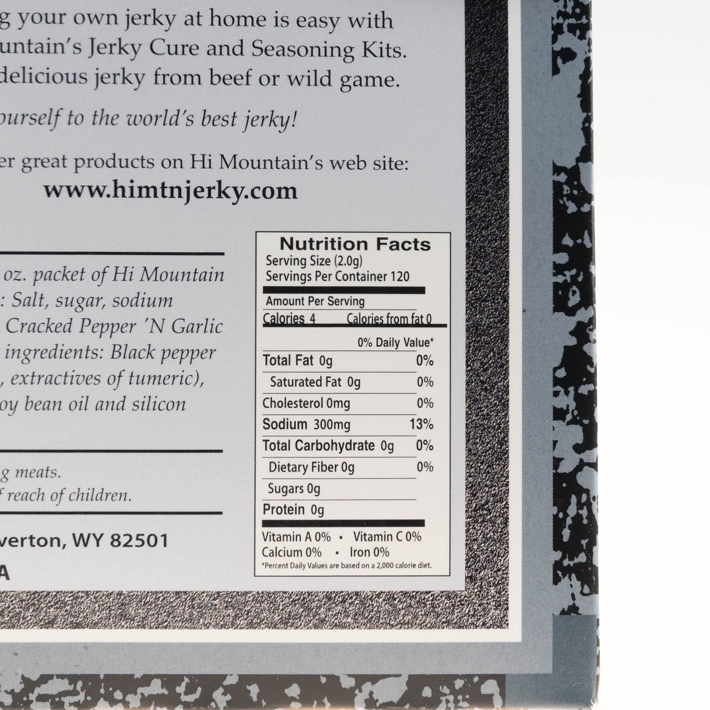Hi Mountain Jerky Seasoning and Cure Kit,  ed Pepper & Garlic, 8 oz, Model 066C-X, Perfect for Beef, Venison, Elk, & Deer