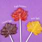 Autumn Leaf Lollipops  Individually Wrapped Thanksgiving and Fall 2025 Themed Candy  Caramel  Green Apple  and Maple Cinnamon  24 Suckers