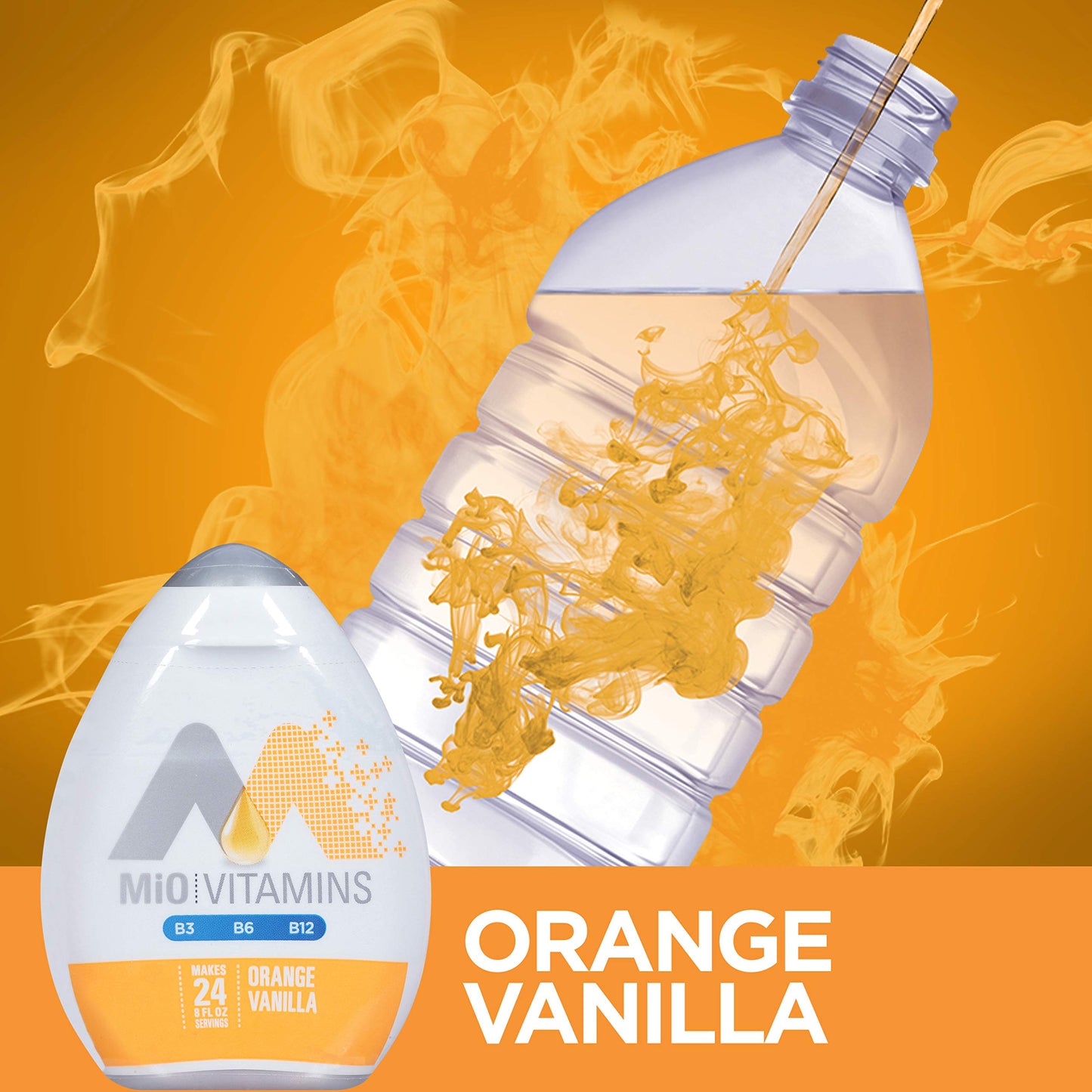 MiO Liquid Water Enhancer Drink Mix, Orange Vanilla, 1.62 fl oz Bottles, Pack of 12, Model 10043000006563