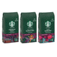 Starbucks Dark Roast Ground Coffee, Variety Pack, 3 Bags (12 Oz Each)