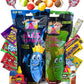 Blue Raspberry Pickle Kit W/ Hot Lime Pickle, 17 pcs-With Mexican Candy : Lucas Gusano Chamoy, Skwinkles, Fruit Rollup, Fruit By